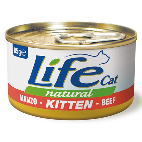 Life Pet Care - Life Cat Natural Kitten Manzo 85 Gr Life Pet Care - Life Cat Natural Kitten Manzo 85 Gr